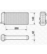 MAGNETI MARELLI - 350218059000 - BR059 Радиатор печки Fiat Bravo/Brava 1.2,1.4,1.6,